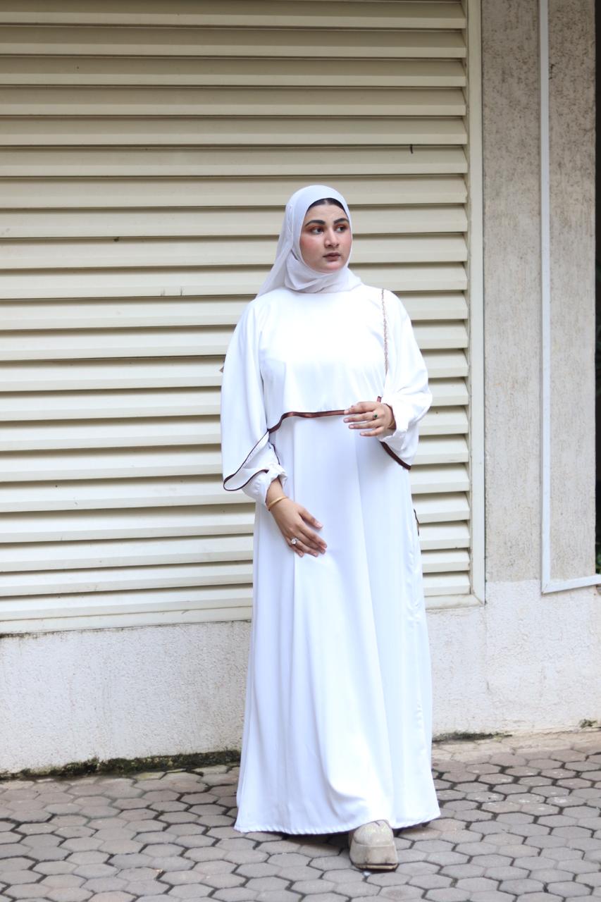 white aura cape abaya